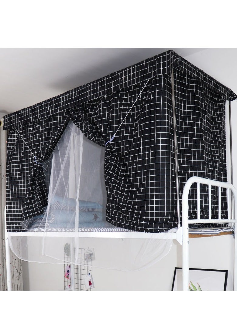 SISGL Upper Deck Single Bed Curtain Privacy Bed Tent With Stand And Mosquito Net  - Image 1