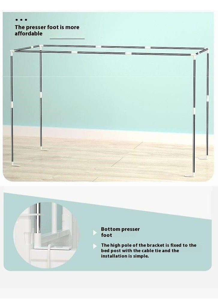 SISGL Upper Deck Single Bed Curtain Privacy Bed Tent With Stand And Mosquito Net  - Image 5