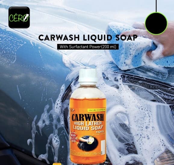 CERO Carwash High Foam Liquid Soap 100% Odour Free Soap (200ml) - Image 3