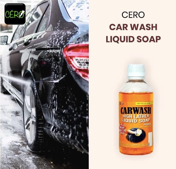 CERO Carwash High Foam Liquid Soap 100% Odour Free Soap (200ml) - Image 2