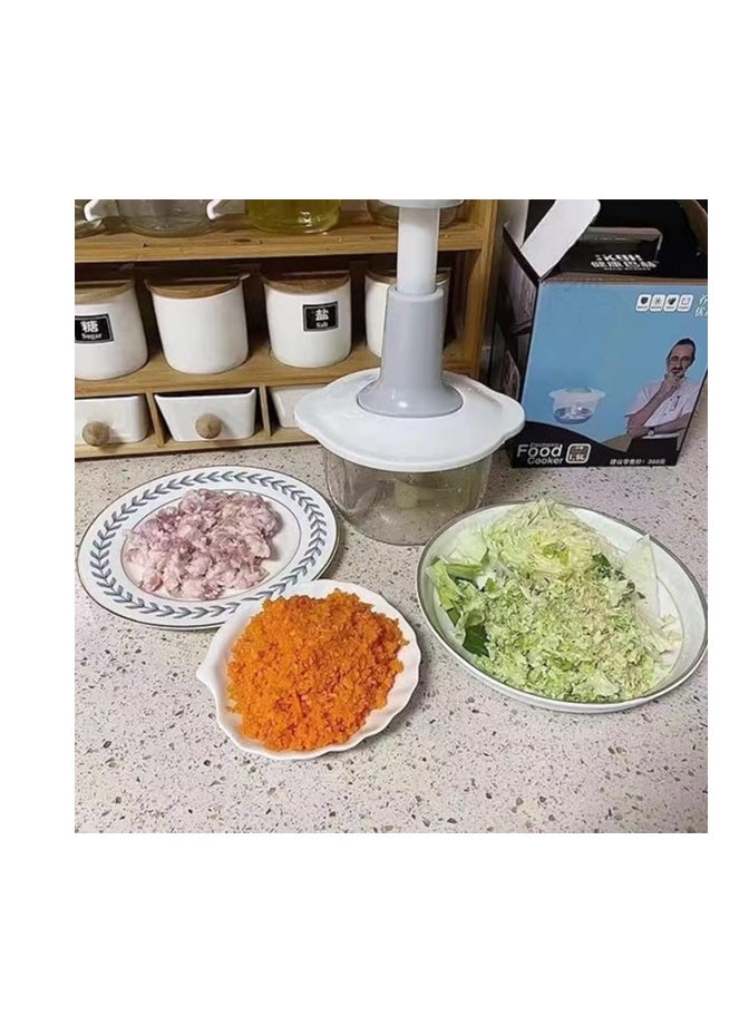 Kibbeh 2L -  Easily And Quickly Chopping And Mincing Vegetables And Meat. Works Without Electricity  Multicolor