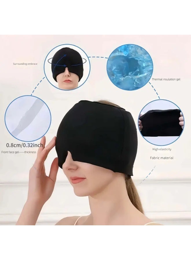 LANGMANNI قبعة صداع واحدة، رباط رأس جل تبريد الوجه، قناع عين بارد، غطاء رأس قابل للتعديل، منتج تبريد الوجه - Image 1