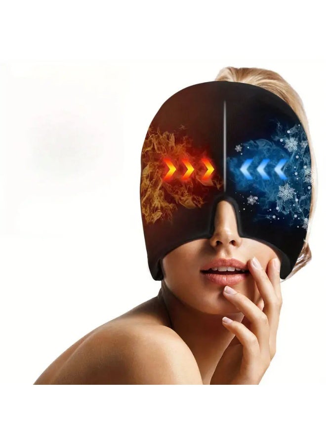 LANGMANNI قبعة صداع واحدة، رباط رأس جل تبريد الوجه، قناع عين بارد، غطاء رأس قابل للتعديل، منتج تبريد الوجه - Image 3