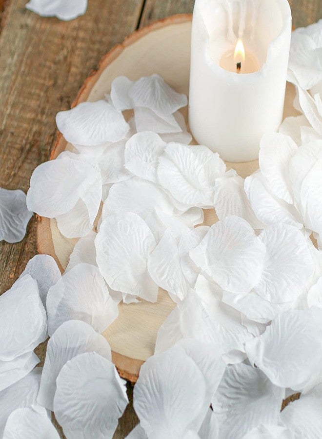 WISYOK 3600 Pcs White Silk Rose Petals, Artificial Flower Petals for Wedding, Valentine’s Day, Engagement, Special Events Decorations - Image 3