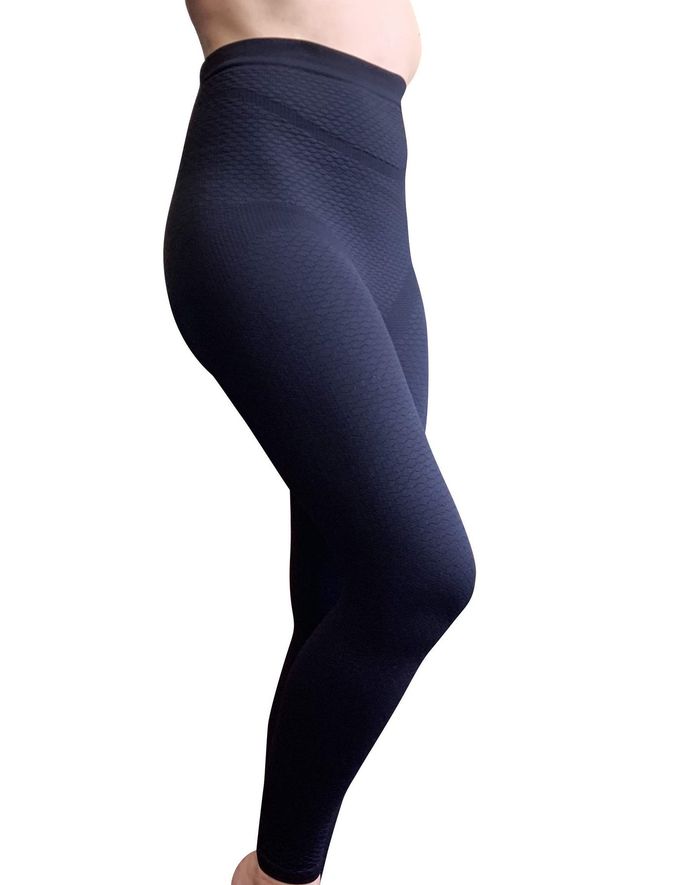 Bioflect Compression Leggings with Bioactive Raised Massaging Knit for Support and Comfort Black 3XL - Image 3