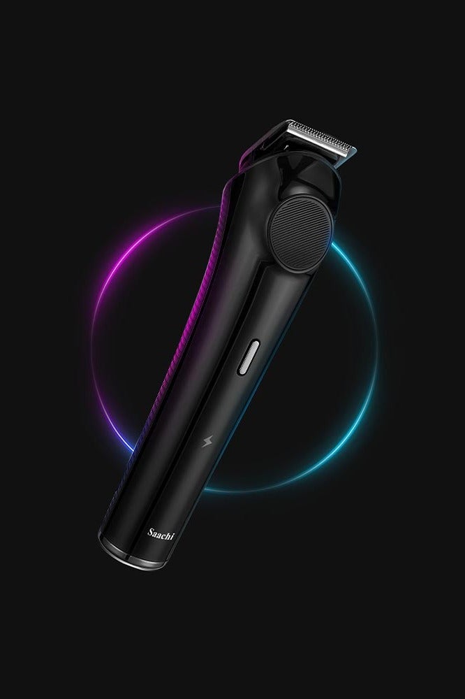Saachi نظام العناية 10 في 1 من ساشي برو كير - مجموعة ماكينة حلاقة قابلة لإعادة الشحن مع شفرات دقيقة، شاشة LED وبطارية طويلة الأمد NL-TM-1461-BK - Image 3