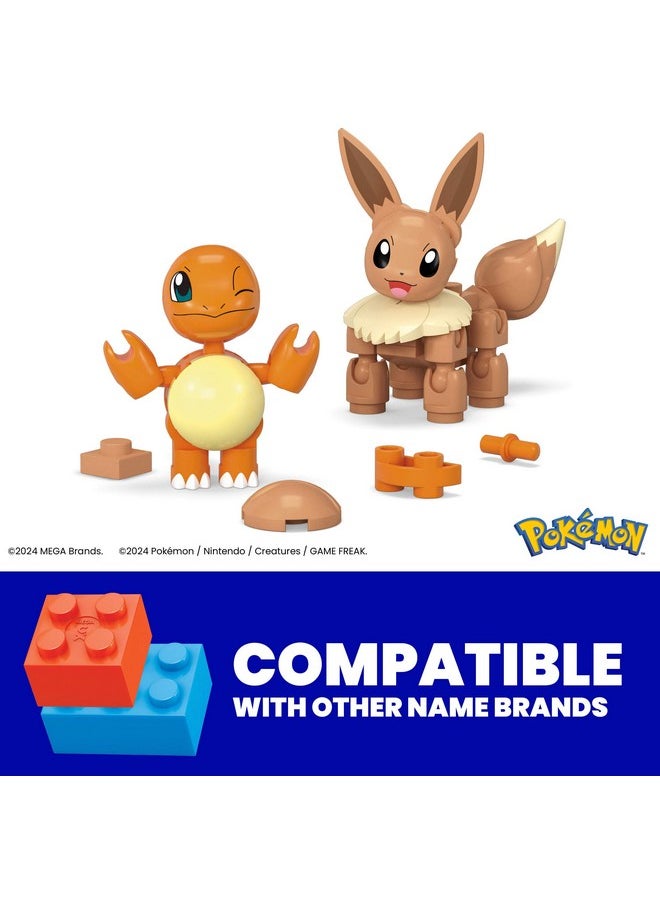 Mega Brands MEGA Pokémon Action Figure Building Toys Set, Poké Ball 2-Pack, Charmander and Eevee with 40 Pieces, for Kids  - Image 2