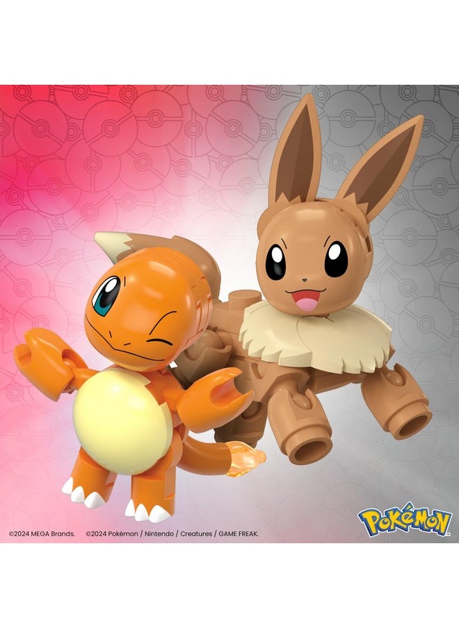 Mega Brands MEGA Pokémon Action Figure Building Toys Set, Poké Ball 2-Pack, Charmander and Eevee with 40 Pieces, for Kids  - Image 4