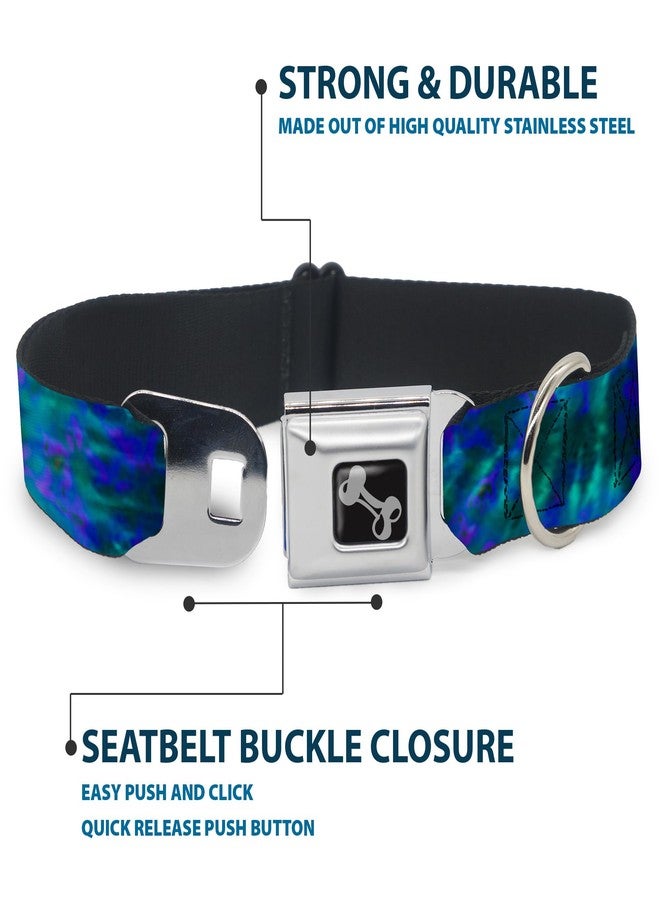 Buckle Down Dog Collar Seatbelt Buckle Tie Dye Green Blue Purple 11 to 17 Inches 1.0 Inch Wide - Image 4
