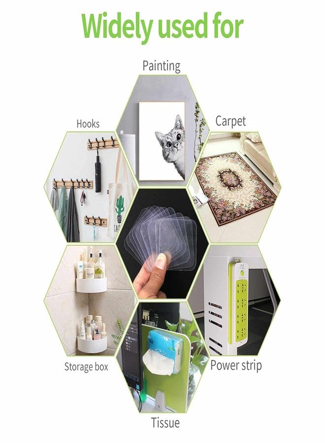 swenrix Double Sided Tape, Sided Adhesive No Trace Sticker Pads Mounting Tape Super Strong Heavy Duty Washable Sticky Patch Clear Removable Multipurpose Adhesive (Double Side Sticker, 50 Pack) - Image 5