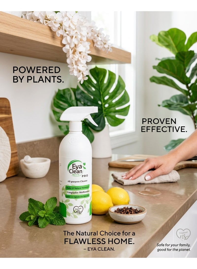 EyaClean PRO Natural All-Purpose Cleaner Spray  500ml– Plant-Based, Multi-Surface Home & Kitchen Solution