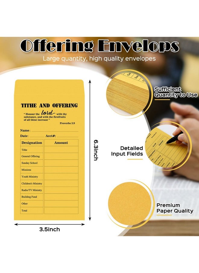 Woanger - 500 Pcs Tithes And Offering Envelopes For Church 6.3 X 3.5 Inches Church Supplies Tithe Envelopes For Church Saving Money Donation Supplies - Image 1