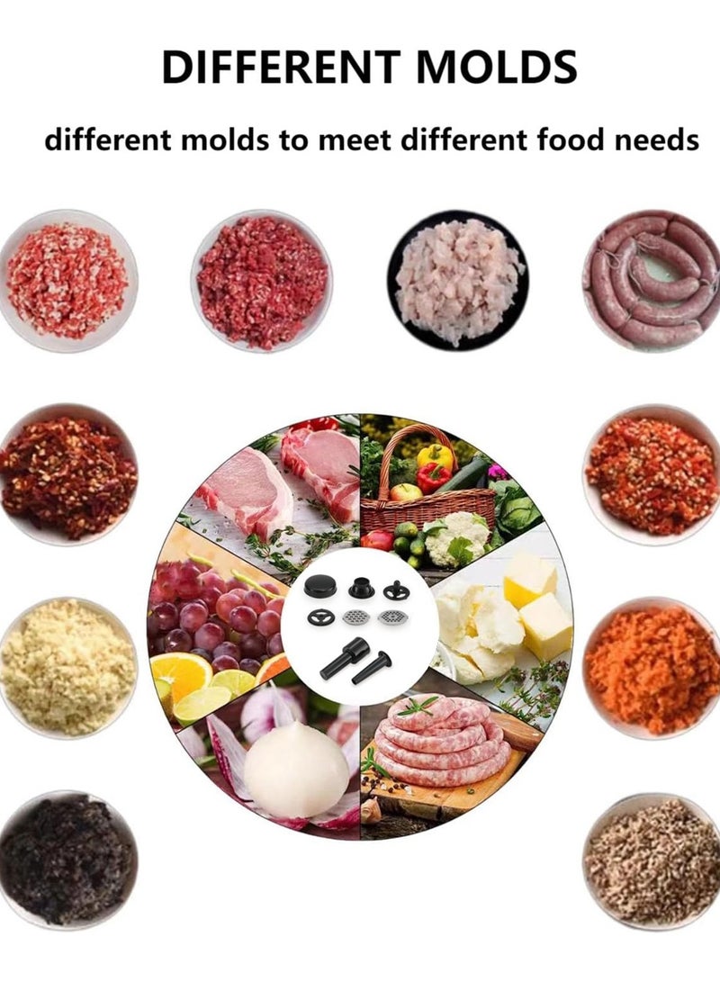 سوكاني مفرمة لحم كهربائية وصانعة سجق، 2500 واط بحد أقصى - شفرة تقطيع وألواح طحن من الفولاذ المقاوم للصدأ، أنبوب عصا السجق، مجموعة الكبة، SK-312، أبيض - Image 2