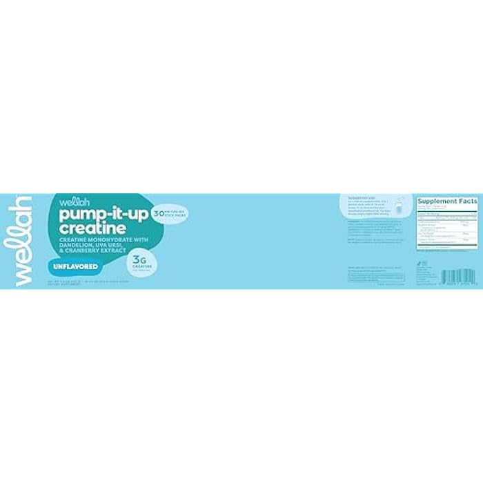 Wellah Pump-It-Up Creatine for Women (Unflavored) 30 Stick Packs - 3g of Creatine Monohydrate with Dandelion, Uva Ursi, & Cranberry Extract, to-Go Packets - Image 4