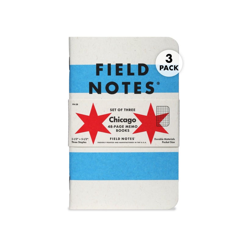 Field Notes: Chicago 3-Pack - Graph Paper - 48 Pages - 3.5" x 5.5" - Image 1