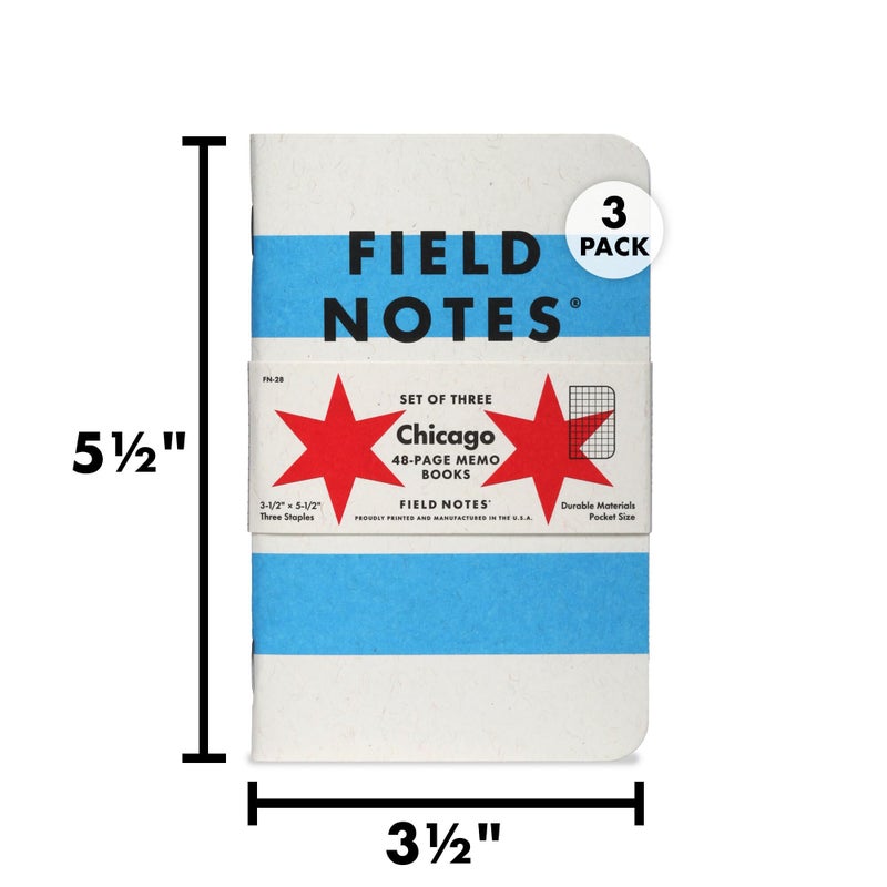 Field Notes: Chicago 3-Pack - Graph Paper - 48 Pages - 3.5" x 5.5" - Image 5