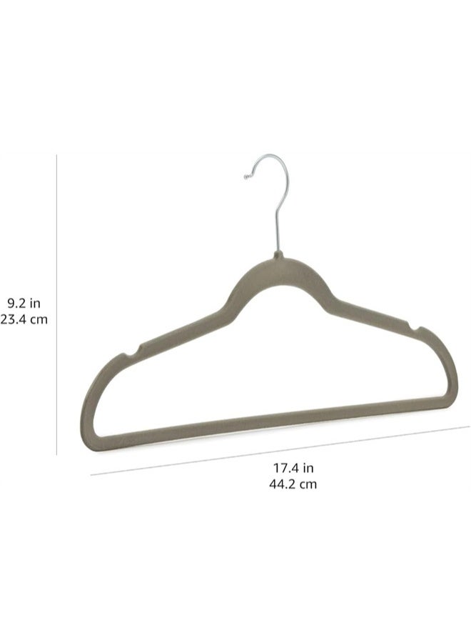 HOMESTAR Velvet Hangers 30 Pack, Non-Slip Premium Hangers for Clothes, Felt heavy Duty Coat Hangers with 360° Swivel Hooks for Suits, Jackets, Trousers, Jeans, Grey - Image 5