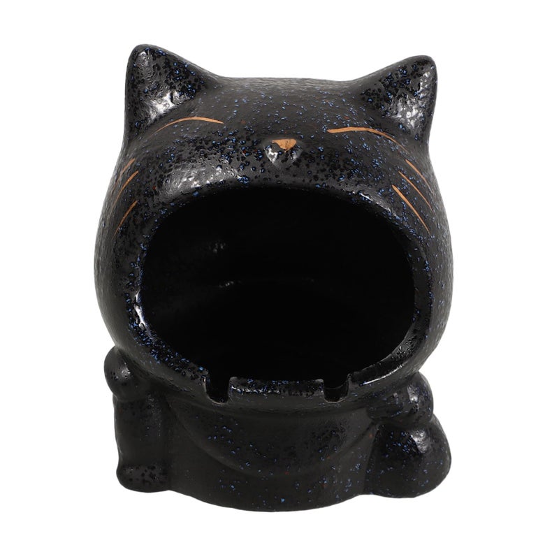 Ceramic Cat Ashtray Multifunctional Home Office Patio Floor Standing Porch Decor - Image 2