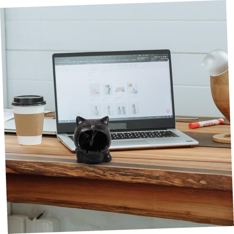 Ceramic Cat Ashtray Multifunctional Home Office Patio Floor Standing Porch Decor - Image 5