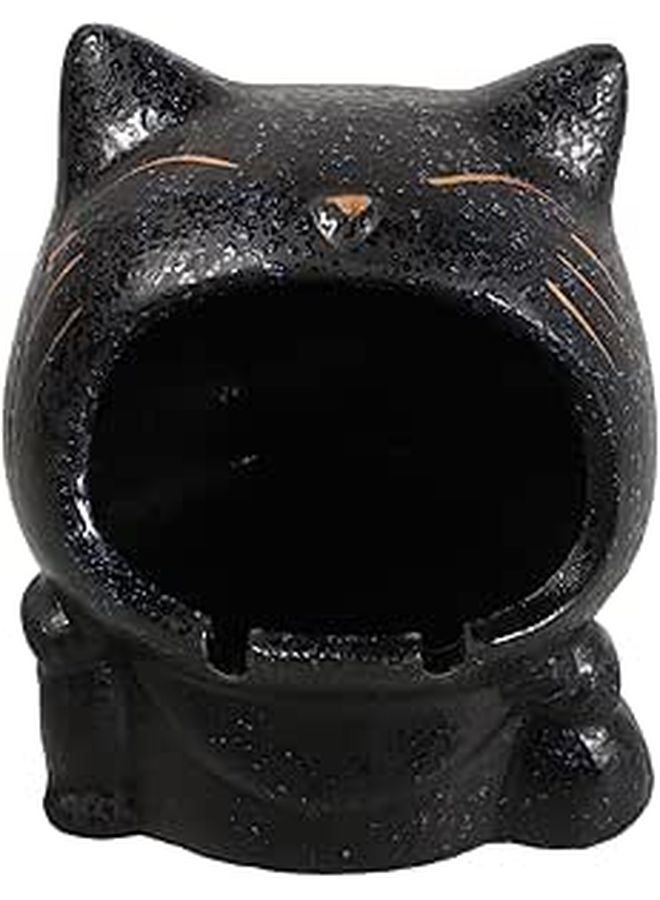 Ceramic Cat Ashtray Multifunctional Home Office Patio Floor Standing Porch Decor - Image 1
