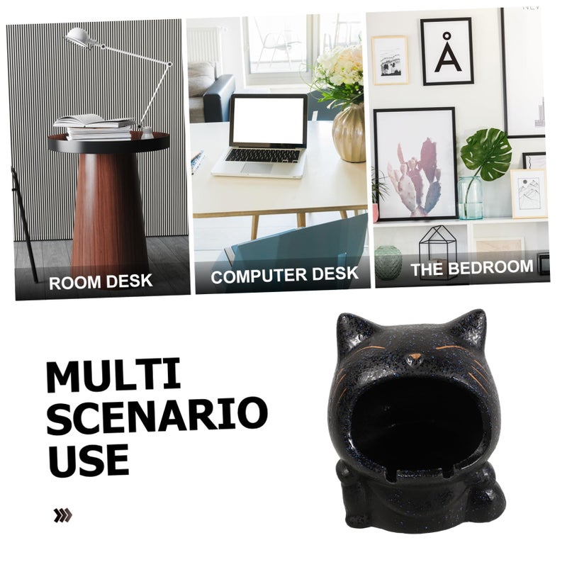 Ceramic Cat Ashtray Multifunctional Home Office Patio Floor Standing Porch Decor - Image 4