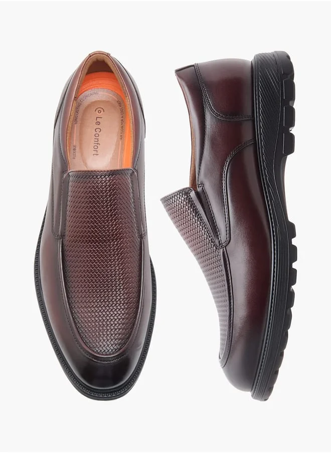 لو كونفورت Men Panelled Slip-On Loafers