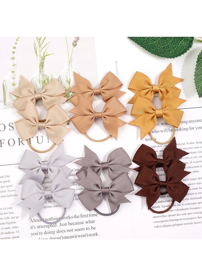 BBgifts 80PCS Baby Hair Ties With Bows 2Inch Hair Bows Elastic Rubber Bands Finger Hair Ties Ponytail Holders Hair Accessories for Baby Girls Newborn Infants Toddlers Multi-colored - Image 5