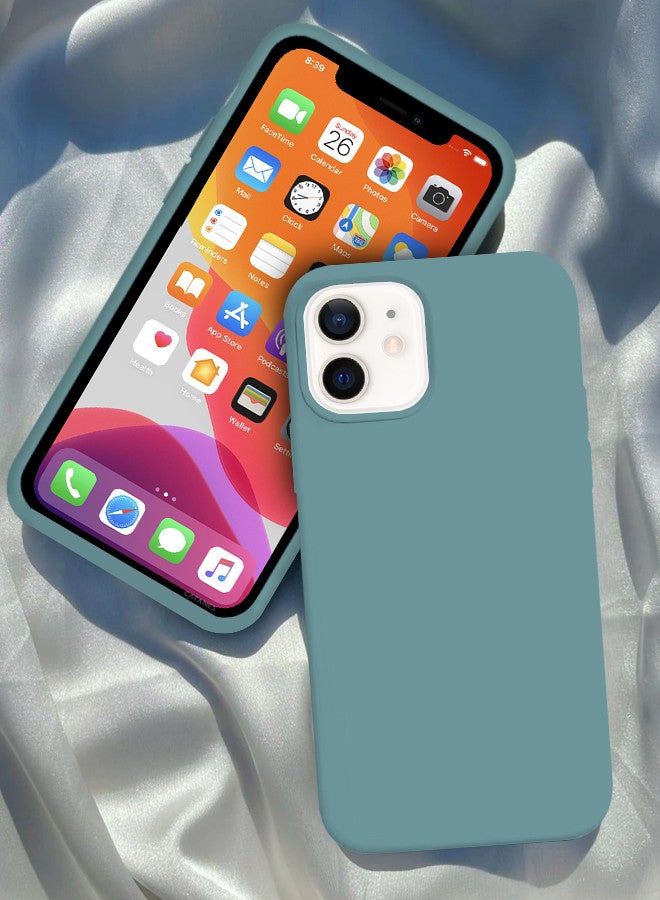 CATANES [for iPhone 12] 5 Pack Silicone Case ,2 Screen Protectors and 2 Camera Lens Protectors Shockproof Protective Case Anti Scratch Smooth Case Cover/Teal - Image 3