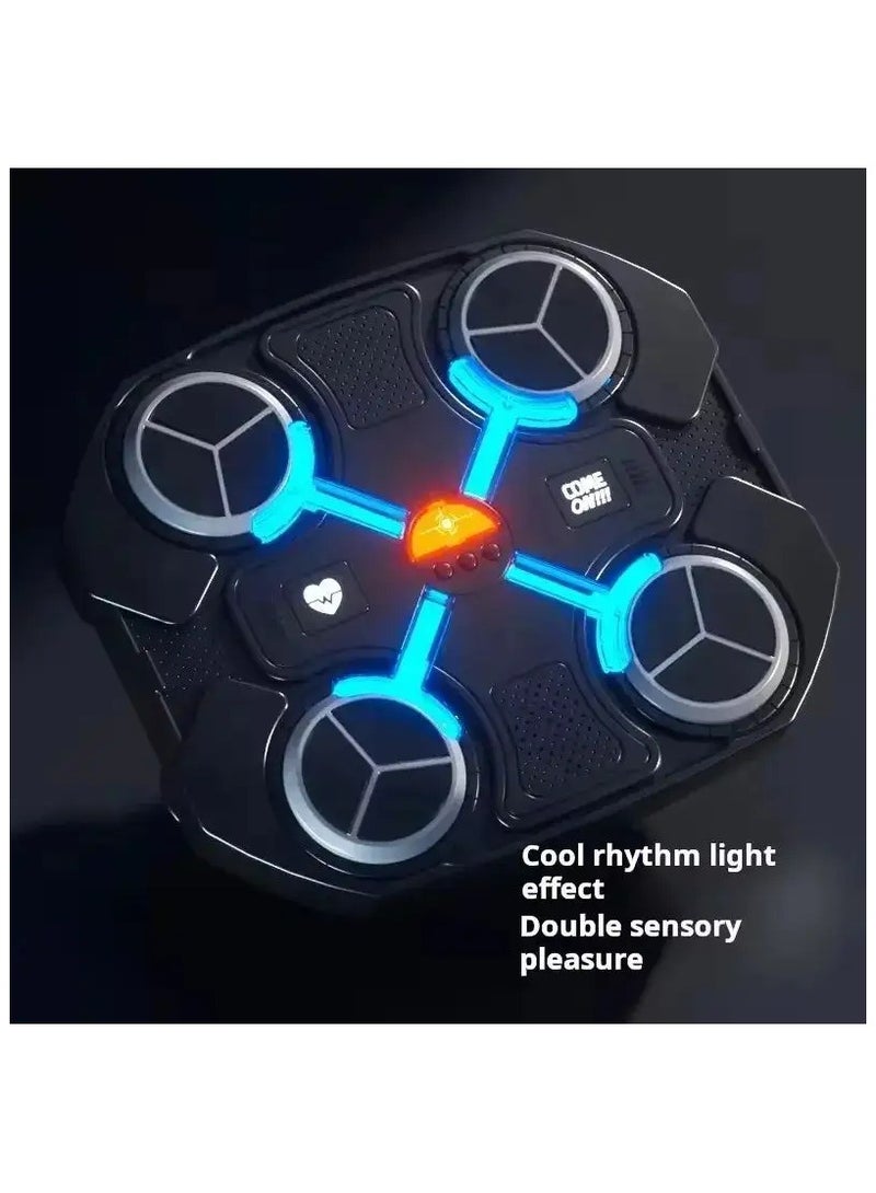آلة ملاكمة موسيقية لاسلكية - هدف ملاكمة ذكي مثبت على الحائط للأطفال والكبار، معدات تدريب بكأس شفط مع موسيقى واستشعار LED، متينة للياقة البدنية والترفيه - Image 3