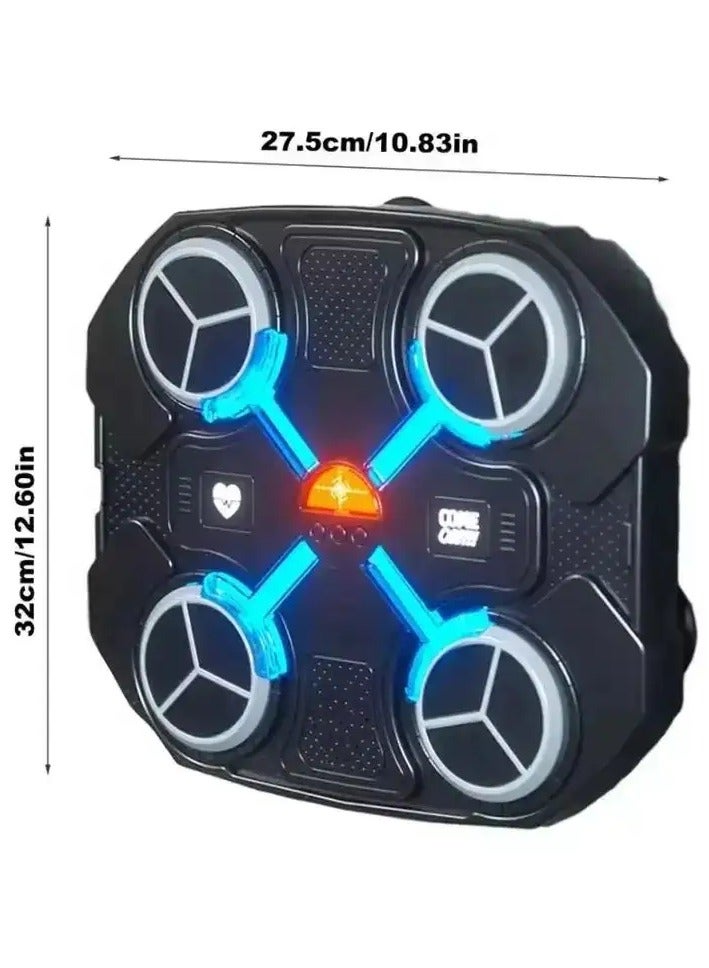 آلة ملاكمة موسيقية لاسلكية - هدف ملاكمة ذكي مثبت على الحائط للأطفال والكبار، معدات تدريب بكأس شفط مع موسيقى واستشعار LED، متينة للياقة البدنية والترفيه - Image 5