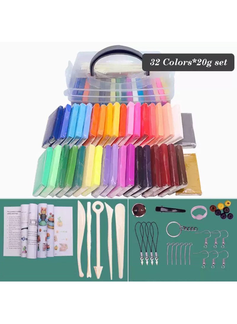 32-color soft clay, plasticine, oven mud tool set - Image 1