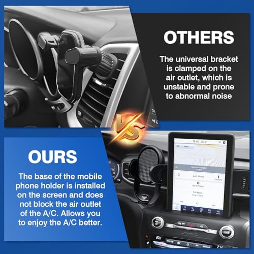 Autorder Car Phone Holder for Ford Explorer 2020-2024 Accessories 10.1-Inch Cell Phone Mount with Dash Organizer Hands-Free 360 Degree Rotation - Image 5