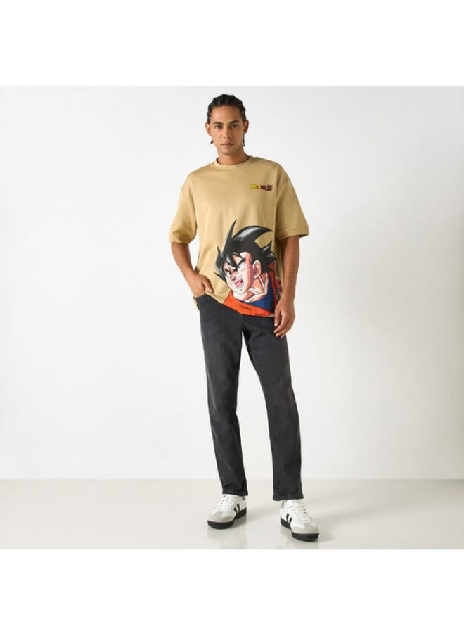 SP Characters - Dragon Ball Z Print T-shirt with Crew Neck and Short Sleeves - Image 1