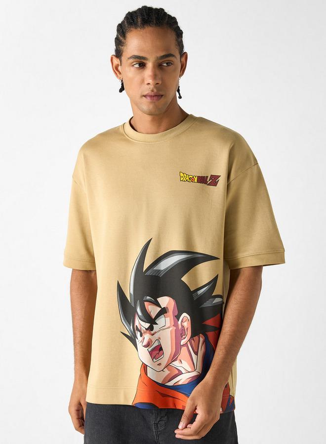 SP Characters Dragon Ball Z Print T-shirt with Crew Neck and Short Sleeves - Image 1