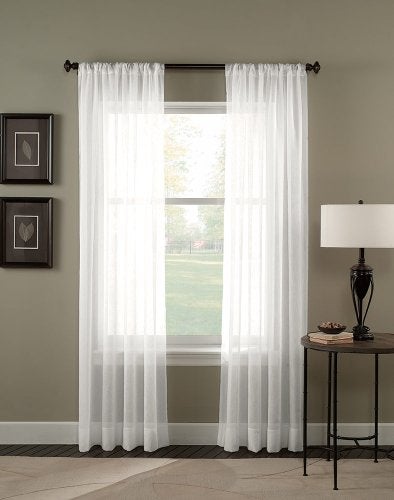 Curtainworks Trinity Crinkle Voile Sheer Curtain Panel, 51 by 108", Winter - Image 4