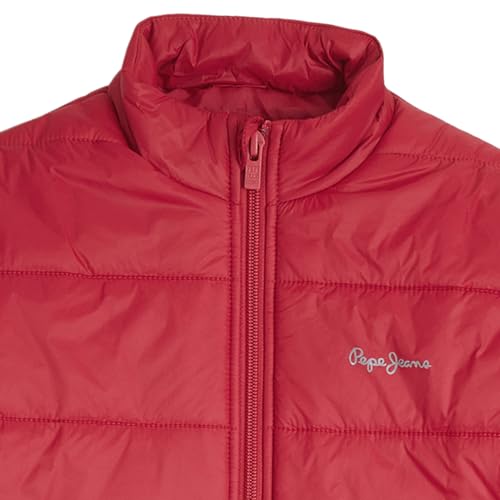 Pepe Jeans Boys Red Back Print Full Sleeve Quilted Jacket - Image 2