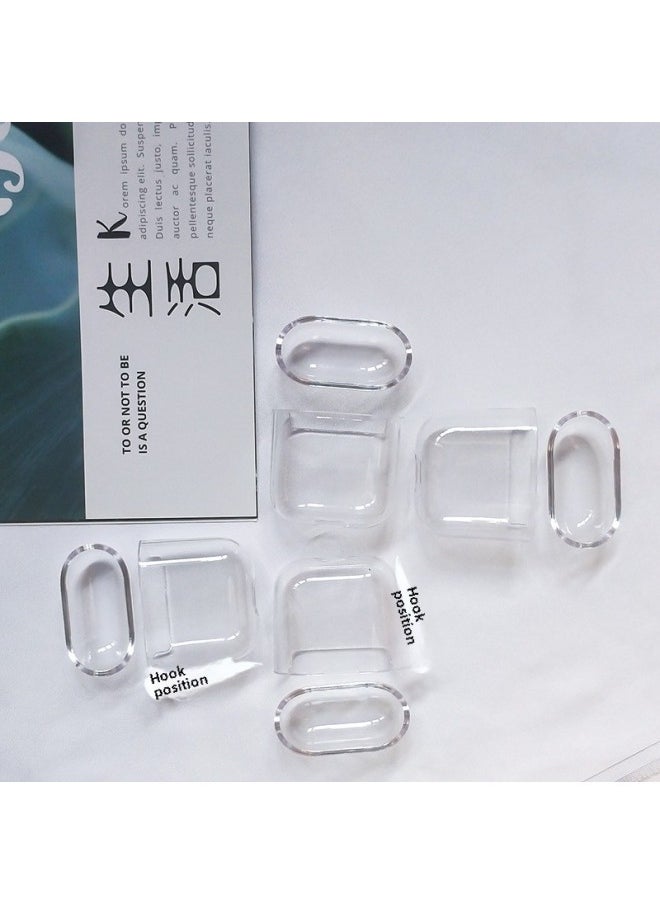 Generic - Suitable For Airpods Bluetooth Headset Protective Cover TPU Transparent Soft Case 2/3 Generation/PRO/PRO2 Earphone Case-Color:TPU Soft Shell + Pearlescent Bag + Lanyard-Model:Airpods Pro Protective Case--with Hanging Ears - Image 1