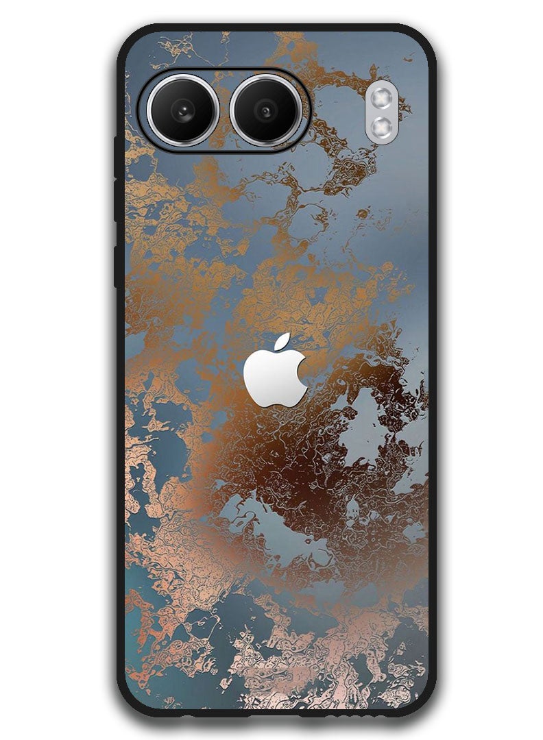 Theodor Protective Case Anti Scratch Shock Proof Bumper Cover For OnePlus Nord 4 Golden Grey Design - Image 1