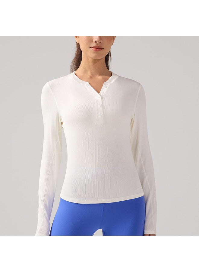 Sports Long-sleeved Yoga Fitness Women's Running Outdoor Breathable Pilates Training Top Yoga Wear T-shirt
