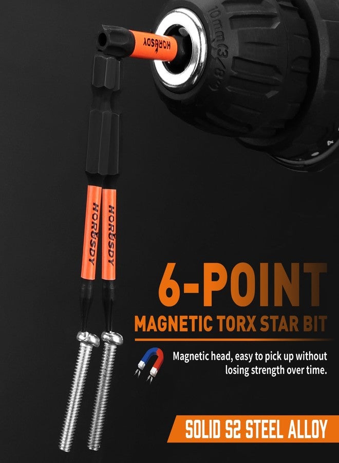 HORUSDY Torx Bit Set, 36pcs Security Torx Bit Set,Tamper Proof Star Bits (T5-T40) for Impact Driver, S2 Steel Screwdriver 1" & 2.3" Long,Torque Security Bits with Storage Box - Image 4