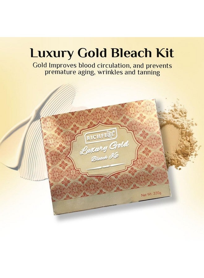 Richfeel Luxury Gold Bleach For Radiant & Glowing Skin | Skin Brightening Bleach | Brightens Complexion| 320 G - Image 2