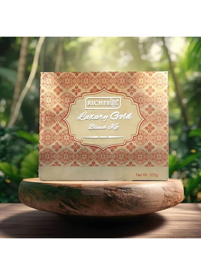 Richfeel Luxury Gold Bleach For Radiant & Glowing Skin | Skin Brightening Bleach | Brightens Complexion| 320 G - Image 4