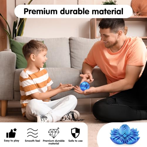 Minleway Gear Ball 3D Printed Cube Fidget ToyGear Sphere Fidget ToysSensory Toys for Stress and Anxiety Relief Desk Toy Fidget SpinnersStocking Stuffers for Adults Kids Gift Aurora Blue 23 Inch - Image 5