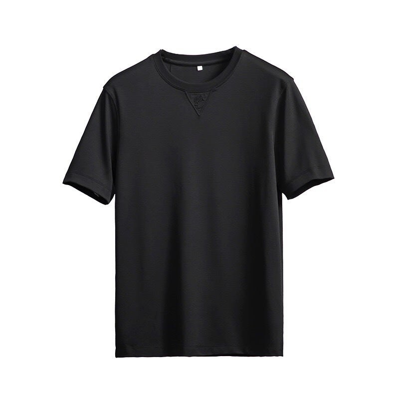 Liquid Water Soft Cotton Skin-friendly Modal All-match Base Shirt Men's Crewneck Short-sleeved T-shirt TX01DS011 - Image 1