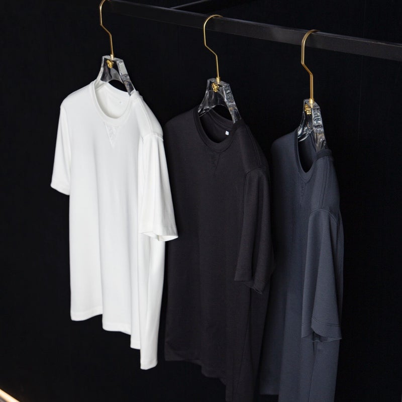 Liquid Water Soft Cotton Skin-friendly Modal All-match Base Shirt Men's Crewneck Short-sleeved T-shirt TX01DS011 - Image 2