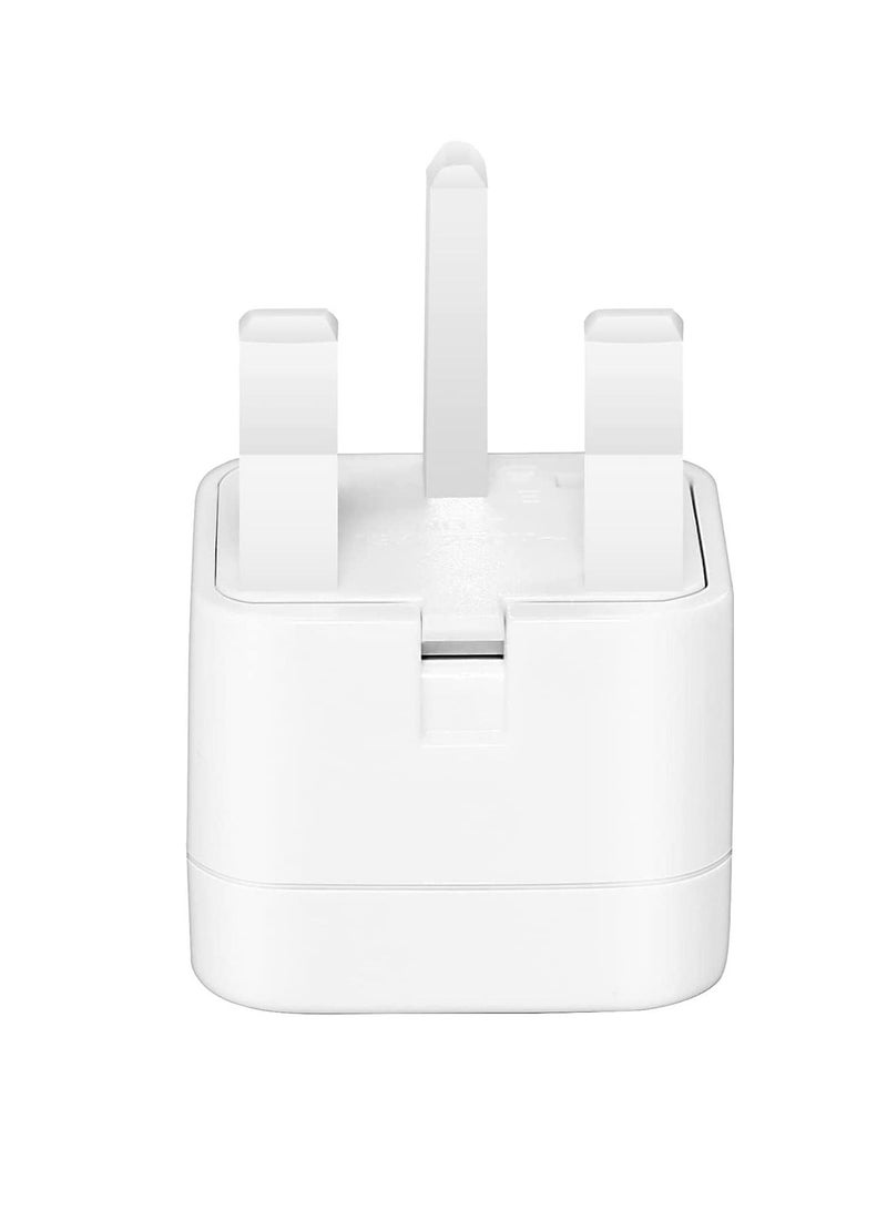 NTECH [1-Pack] US/USA America/Canada/EU Europe/European/AU to UAE and UK Plug Converter, 3-Pin Travel Adapter Plug, Universal Socket Travel Adaptor And Converter (White (1-Pack) - Image 4