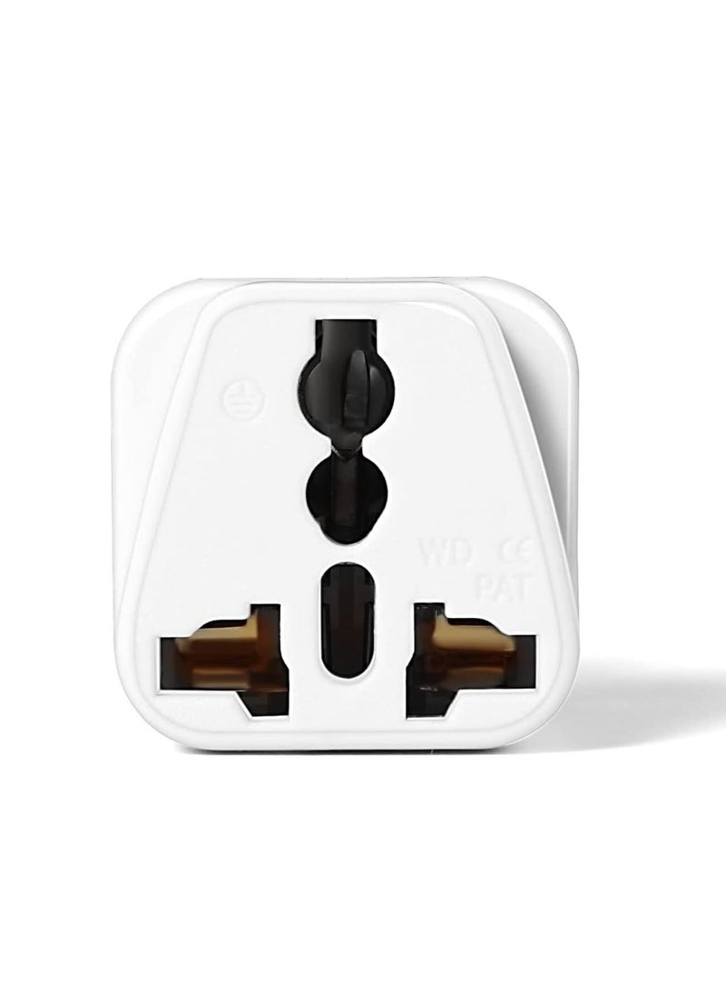 NTECH [1-Pack] US/USA America/Canada/EU Europe/European/AU to UAE and UK Plug Converter, 3-Pin Travel Adapter Plug, Universal Socket Travel Adaptor And Converter (White (1-Pack) - Image 5