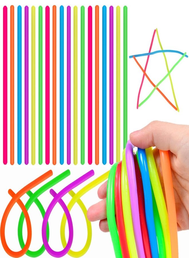 Estimable 100 PCS Colorful Stretchy Fidget Strings Sensory Toys, Carnival Prizes Fidget Stress Relief Toy for Classroom Prize Children Gift Birthday Party Favors Kids 4-8 8-12 - Image 1