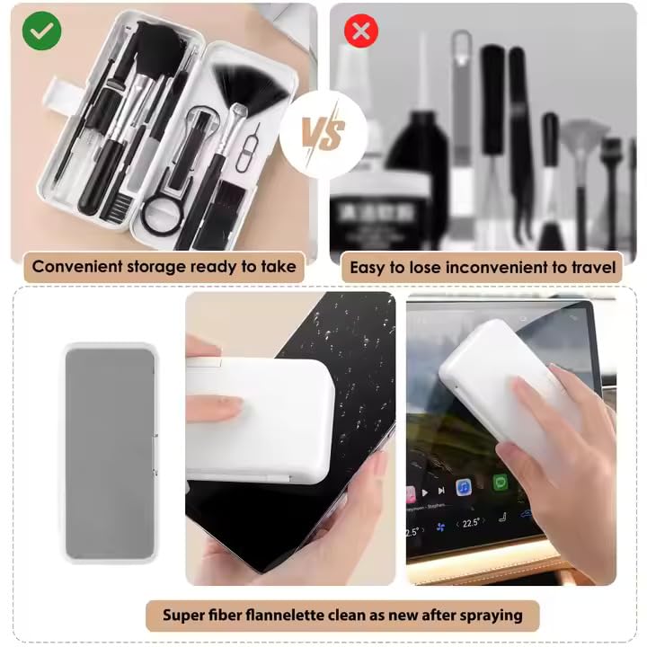 AMBLIC 18-in-1 Multi-Functional Smart Cleaning Kit Tool Set, Electronic Gadget Cleaning Tool Kit for All Smartphones,Tablet,Computer,Laptops,Keywords,Earphones and Card Remover (18-in-1 Cleaning KIT) - Image 5