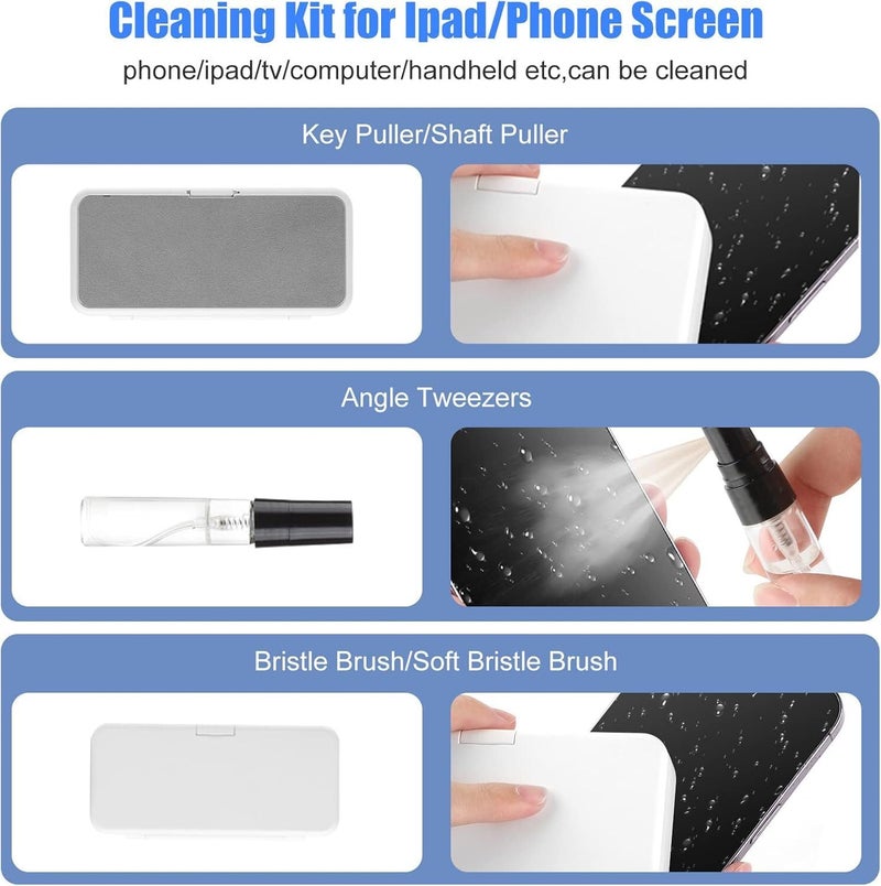 AMBLIC 18-in-1 Multi-Functional Smart Cleaning Kit Tool Set, Electronic Gadget Cleaning Tool Kit for All Smartphones,Tablet,Computer,Laptops,Keywords,Earphones and Card Remover (18-in-1 Cleaning KIT) - Image 4
